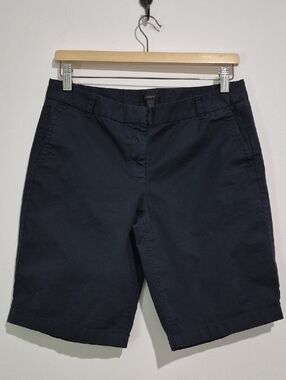 J. Crew Women's Navy Blue Women's Chino Bermuda Shorts